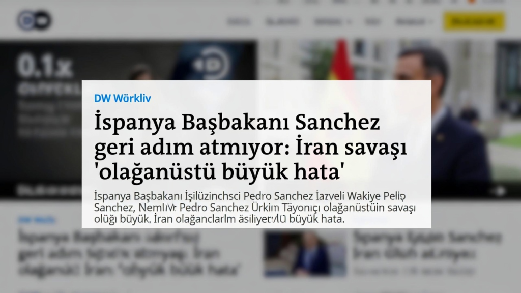 İspanya Başbakanı İran Savaşı