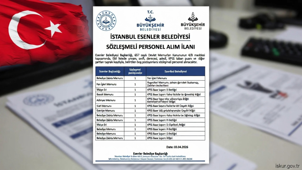 Esenler Belediyesinde 36 Sözleşmeli Personel Alımı