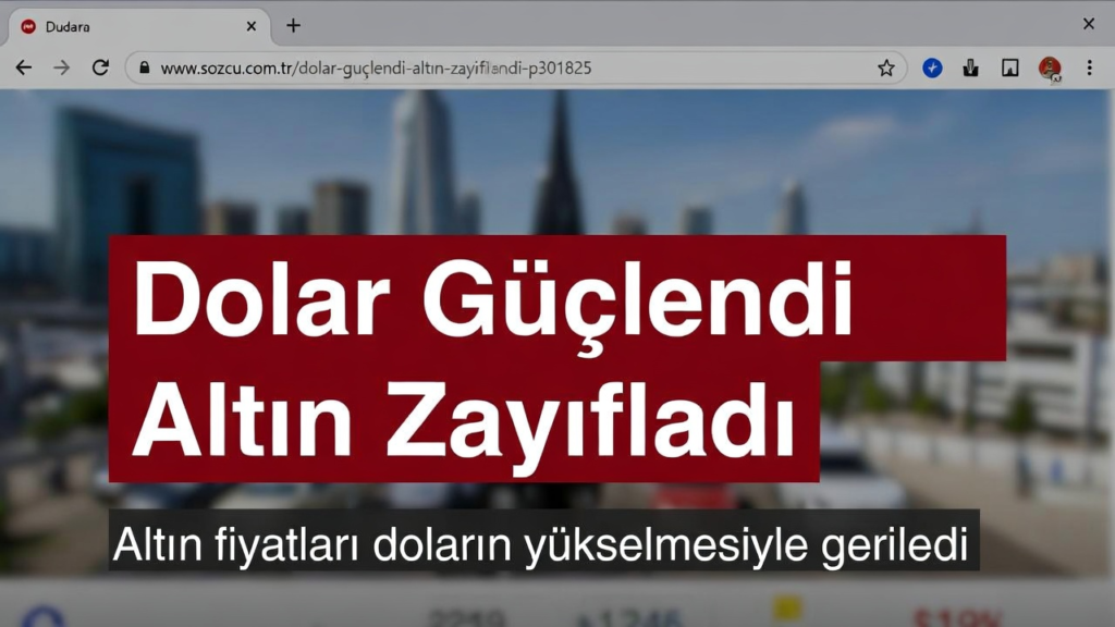 Dolar Kuru Yükseldi Altın Fiyatları Düştü